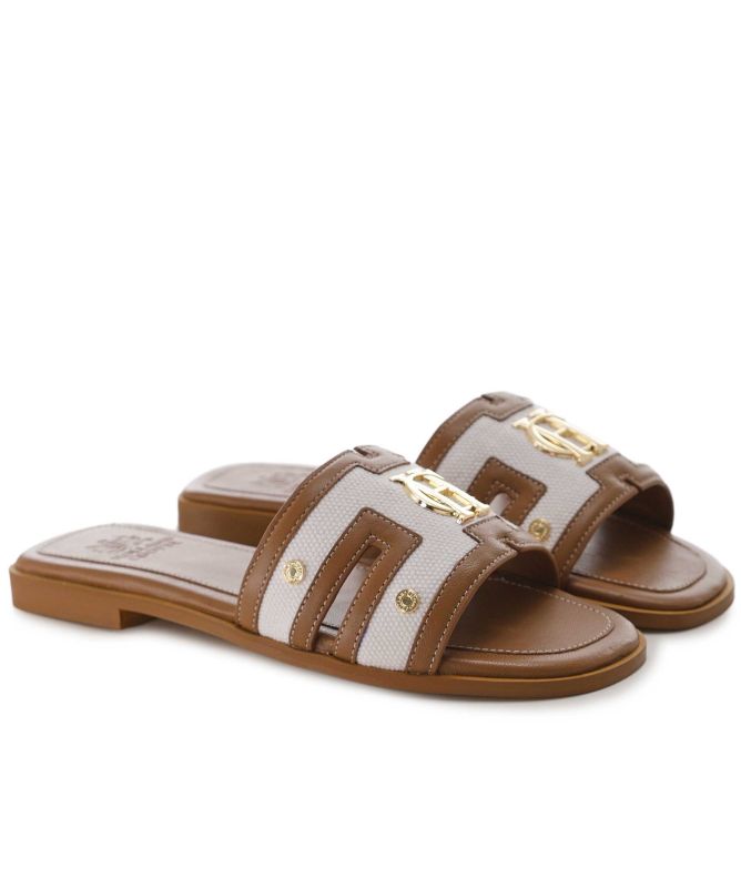 Holland Cooper Canvas Monogram Slides