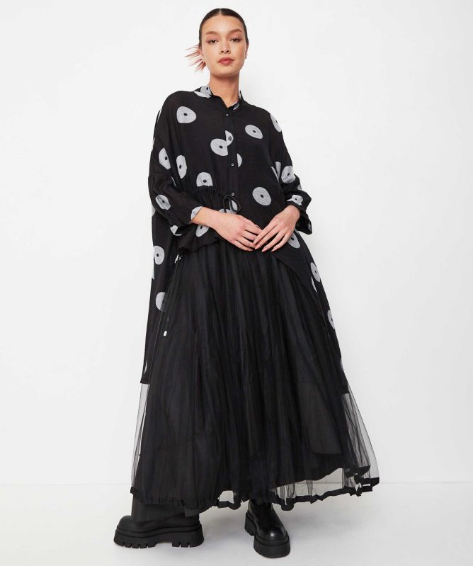 Bize Mesh Midi Dress