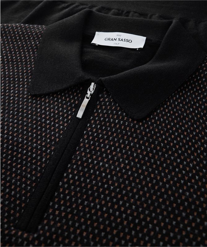 Gran Sasso Wool Silk Tennis Polo Shirt