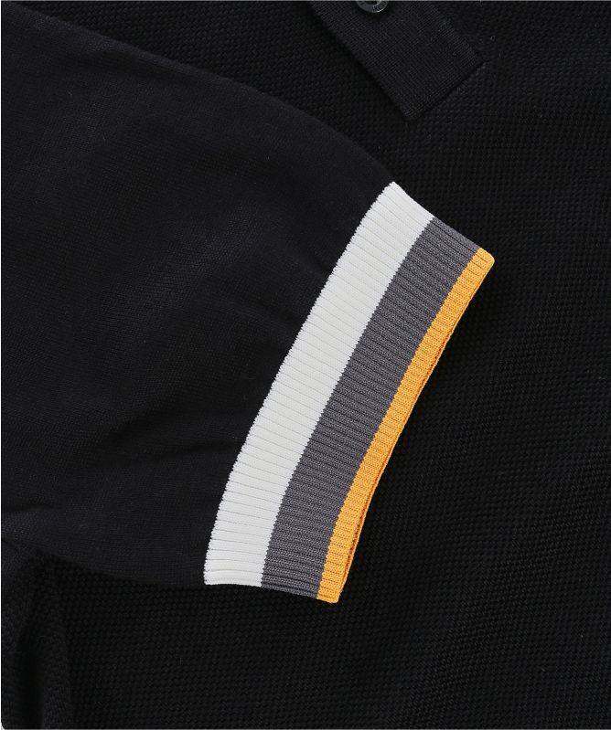 Fred Perry Striped Cuff Cotton Polo Shirt K2549 102