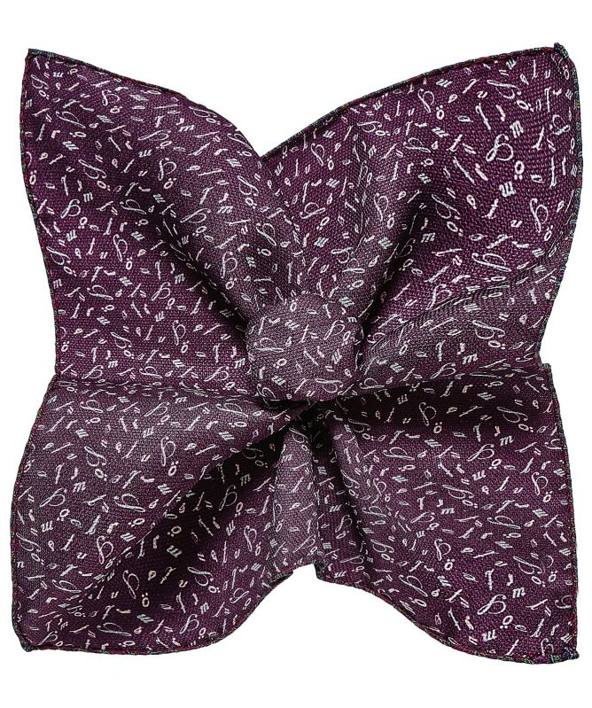 Stenstroms Silk Geometric Print Pocket Square