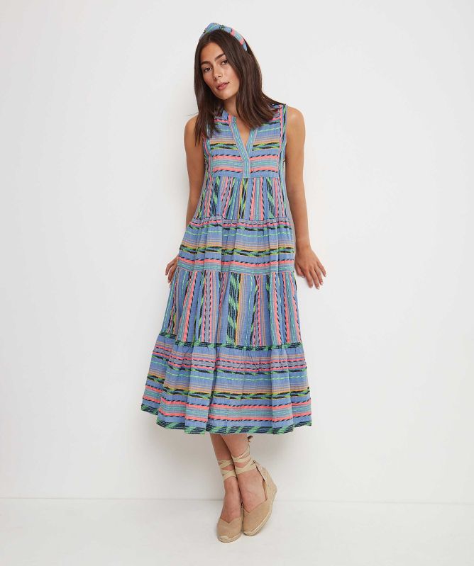 Devotion Twins Nephritis Cotton Blend Tiered Dress