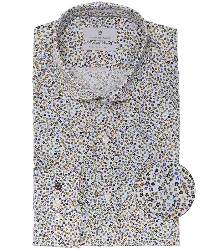 Thomas Maine Tailored Fit Floral Roma Shirt