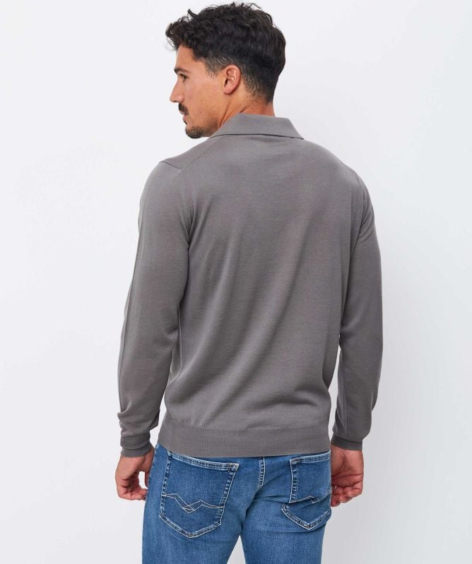 Filippo De Laurentiis Merino Long Sleeve Polo