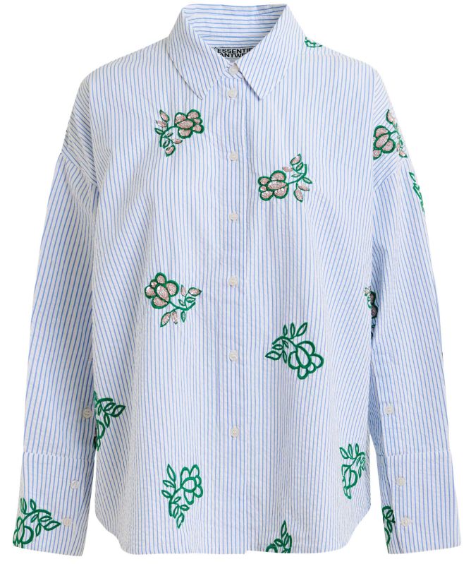 Essentiel Antwerp Jalinki Embroidered Pinstripe Shirt
