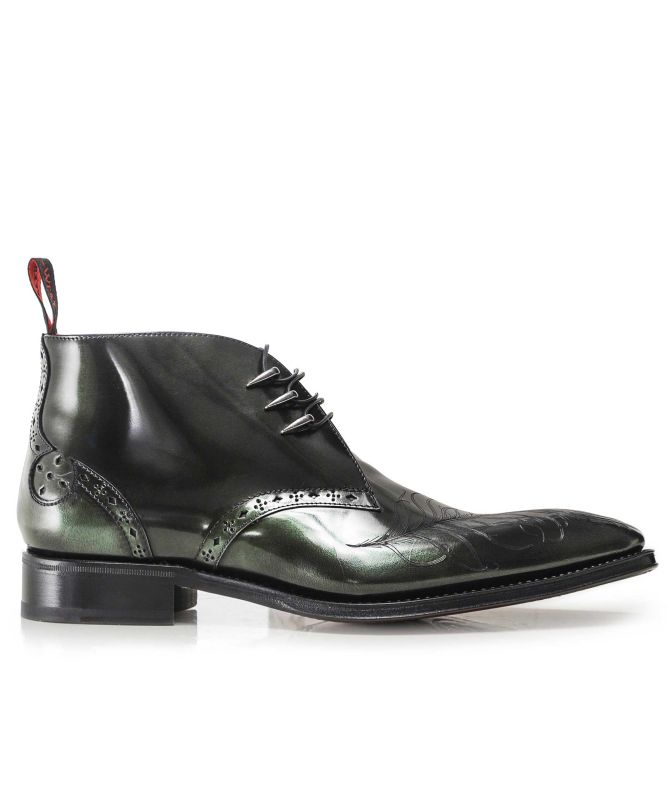 Jeffery-West Moon Eye Peacock Chukka Boots