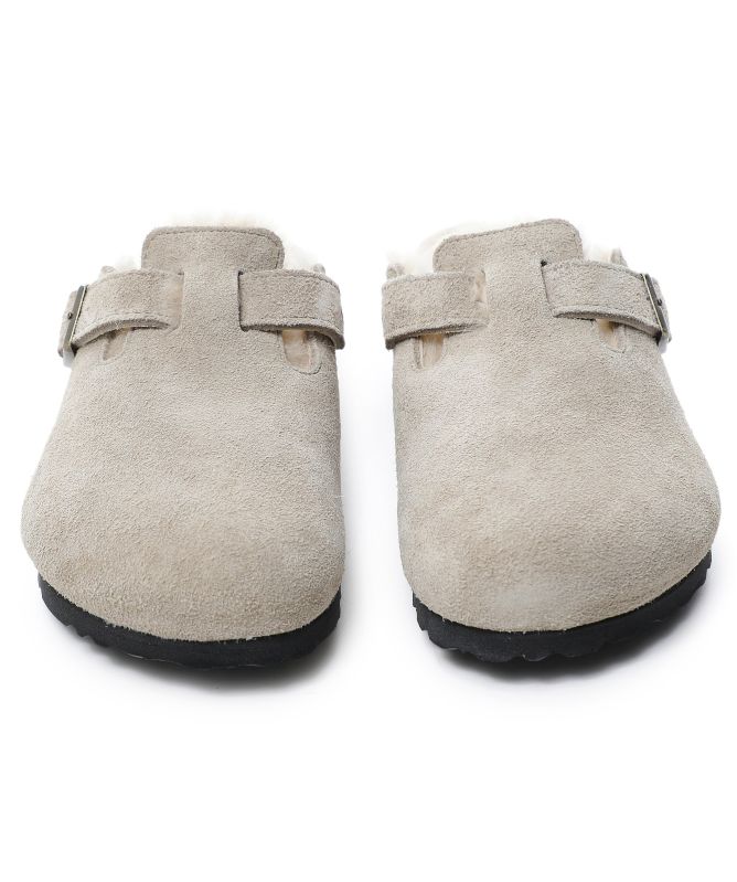 Birkenstock Boston Shearling Suede Leather Clogs