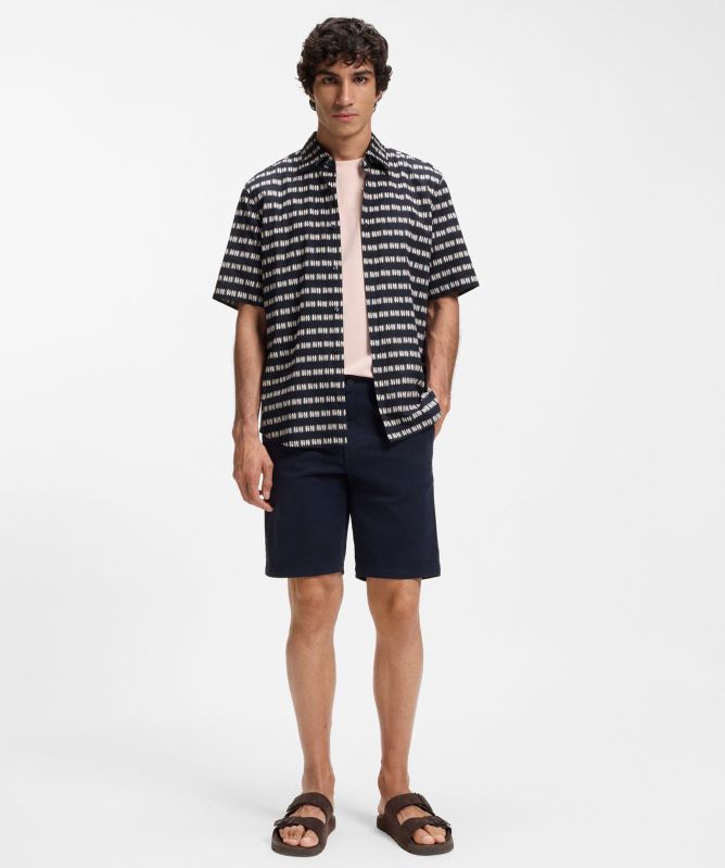 BOSS Regular-Fit Printed Cotton Poplin Shirt