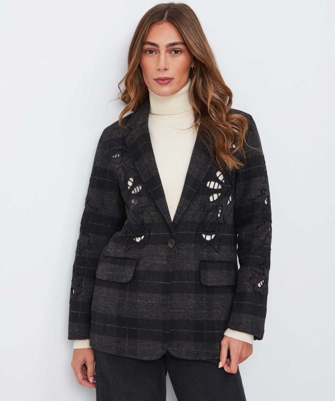 Me369 Kinsley Embroidered Wool Jacket