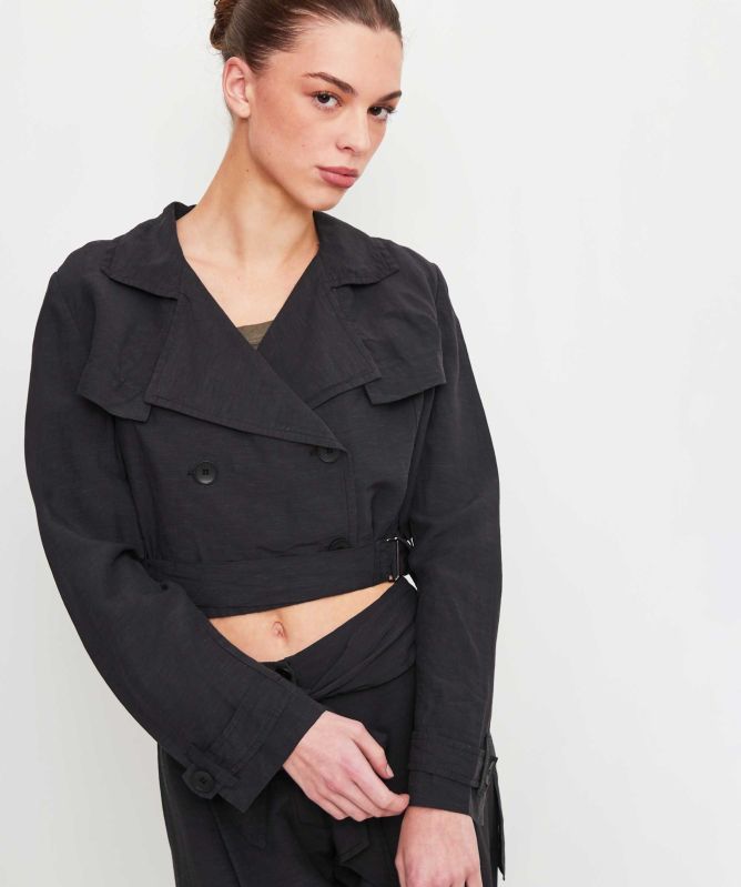 Lurdes Bergada Cropped Trench Coat