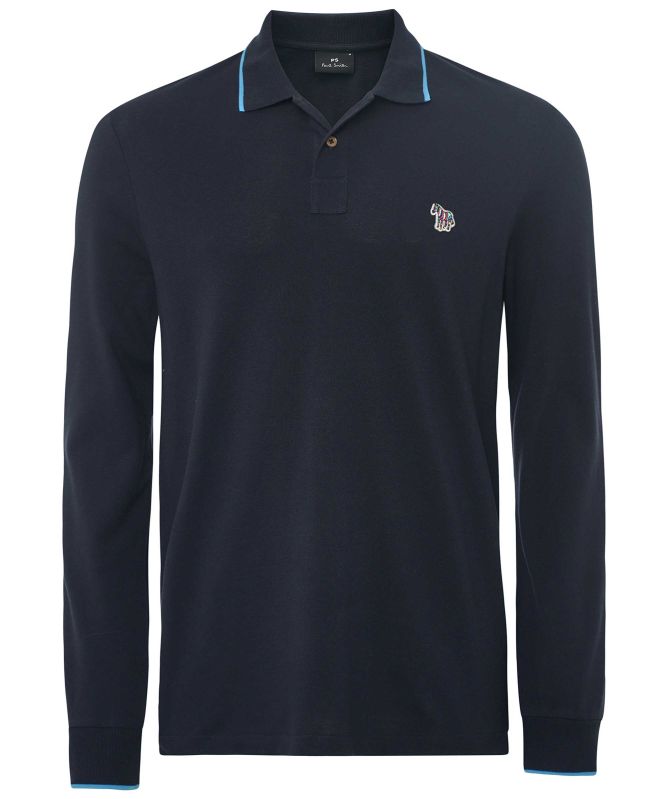 Paul Smith Long Sleeve Zebra Polo Shirt