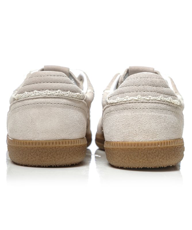 ALOHAS Crochet Cream Leather Sneakers