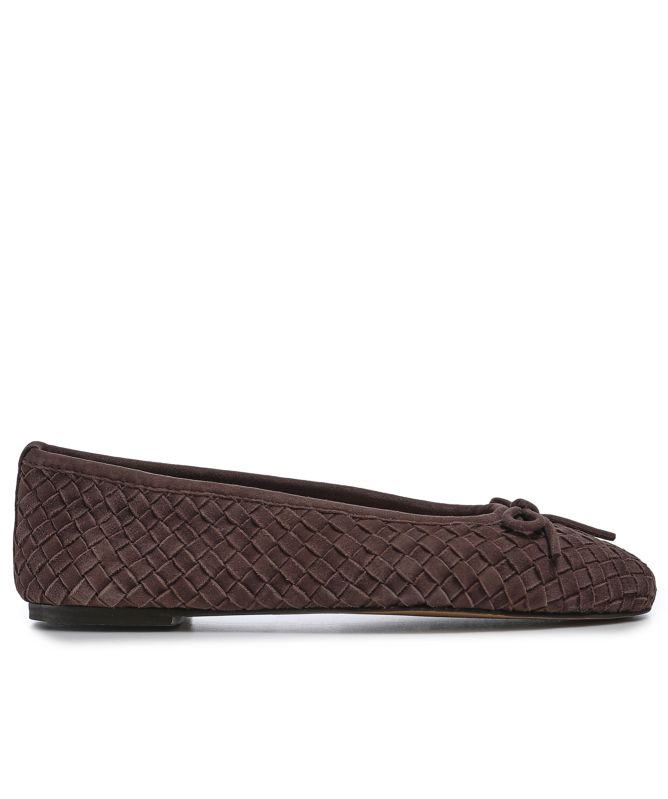 INUOVO Lattice Suede Ballet Flats