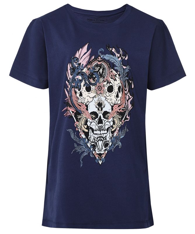 Zadig and Voltaire Compo Skull Strass T-Shirt