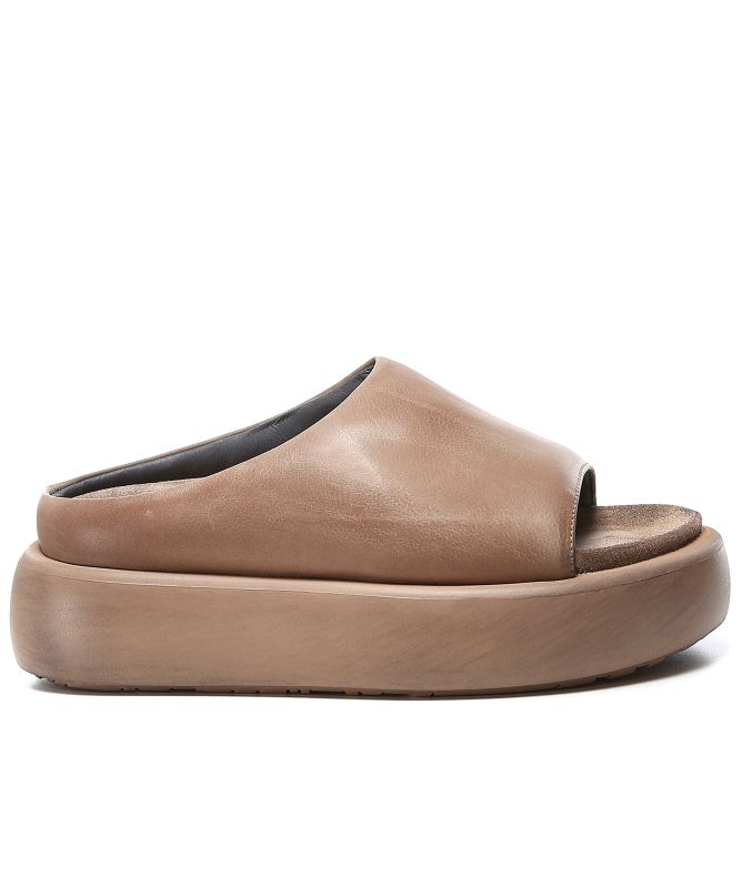 Lofina Malto Leather Platform Sliders