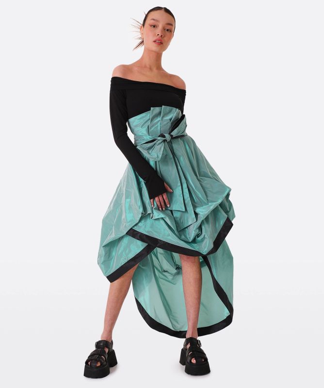 Xenia Design Marianne Taffeta High Low Hem Dress