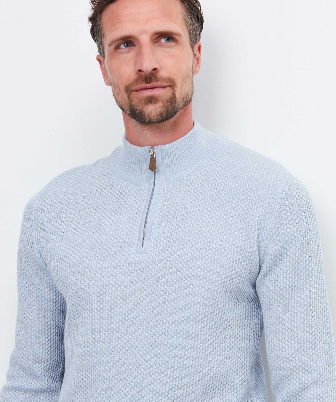Stenstroms Textured Merino Half-Zip Jumper
