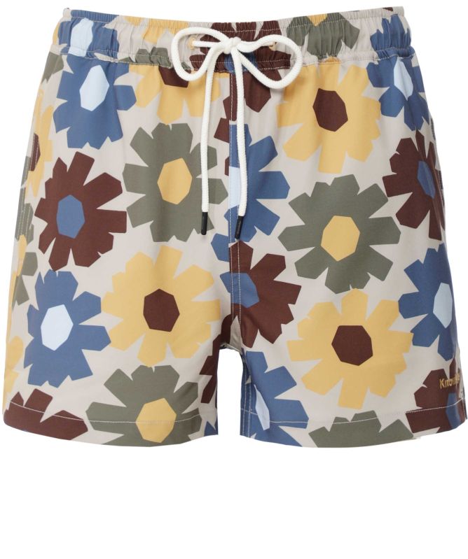 Knowledge Cotton Stretch AOP Swim Shorts