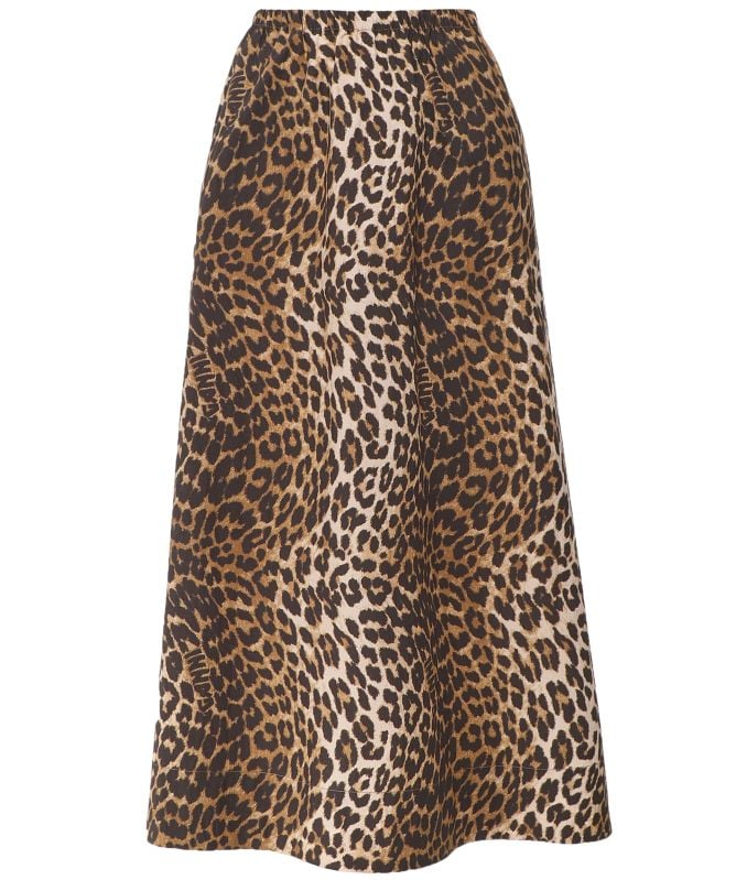 Ganni Leopard Midi Skirt | Jules B