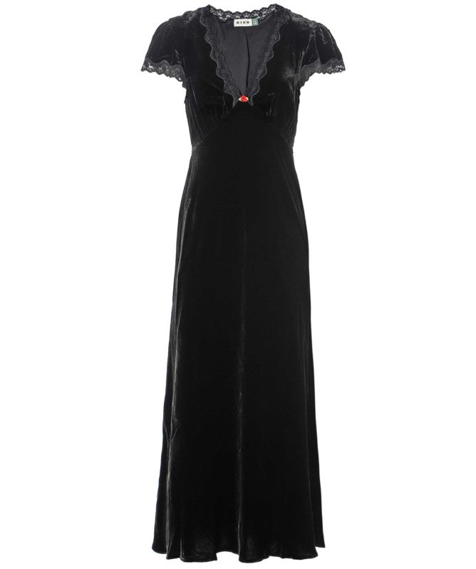 RIXO Clarice Velvet Midi Dress
