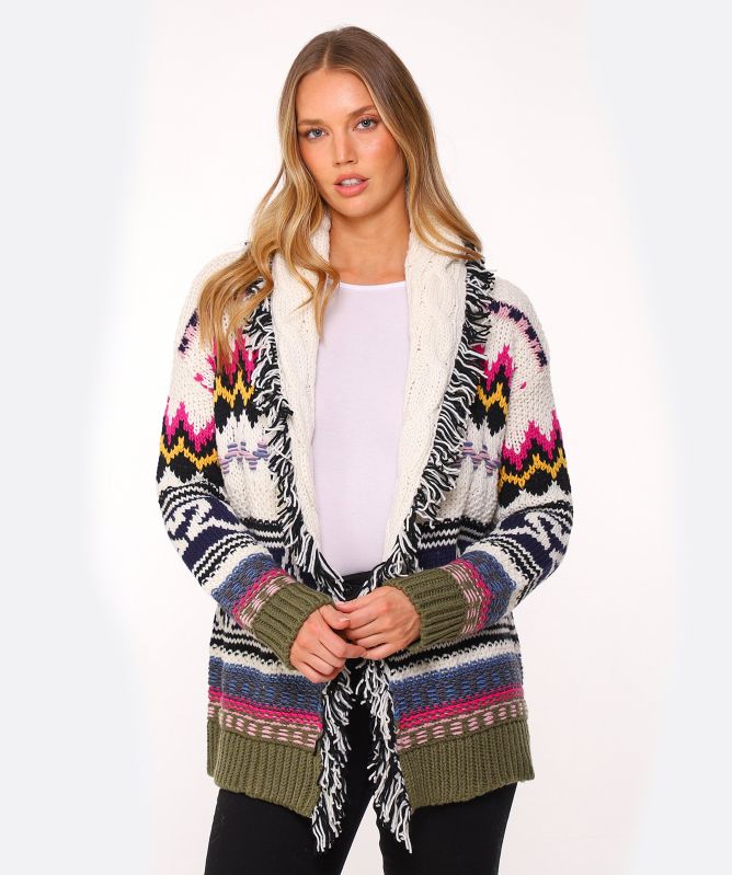 Zadig and Voltaire Ella Fringed Cashmere Coat