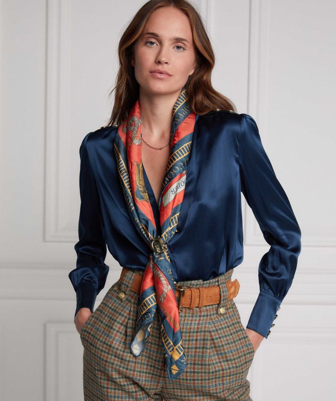 Holland Cooper Regal Horse Silk Scarf