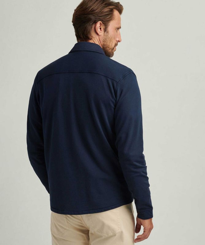 Peter Millar Lava Wash Fleece Knit Overshirt