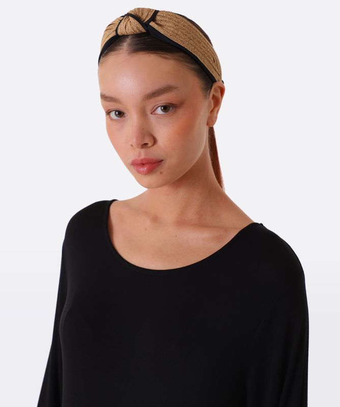 Jennifer Ouellette Straw Grosgrain Ribbon Headband