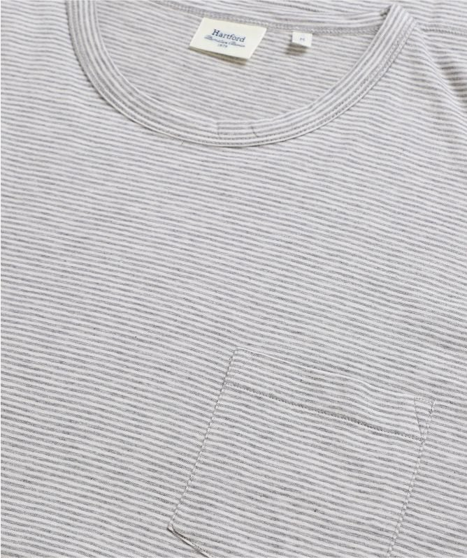 Hartford Striped Pocket T Shirt
