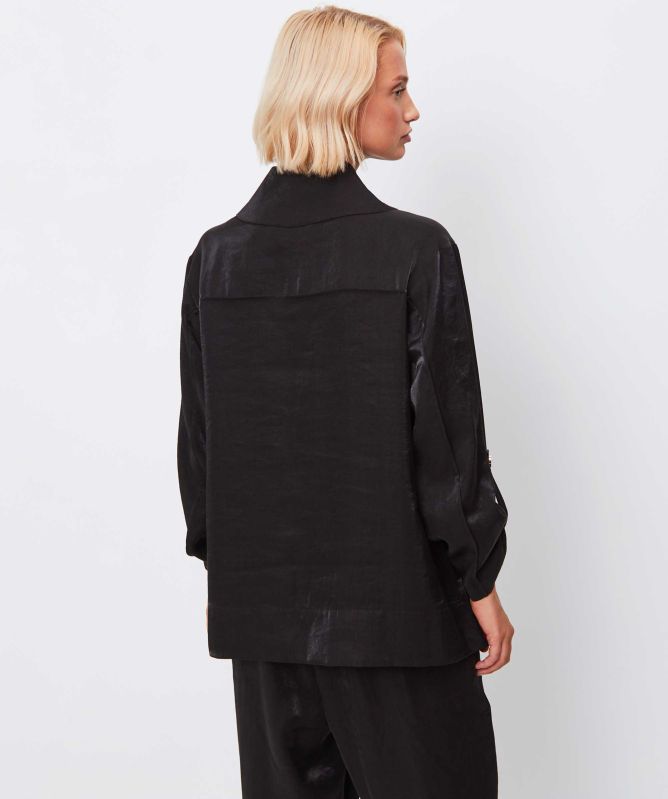 Bize Rib Knit Detail Top