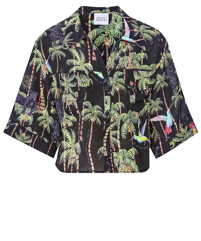 Hayley Menzies Cropped Silk Blouse