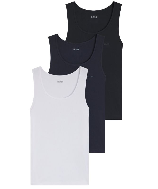 BOSS Cotton Tank Tops 3 Pack