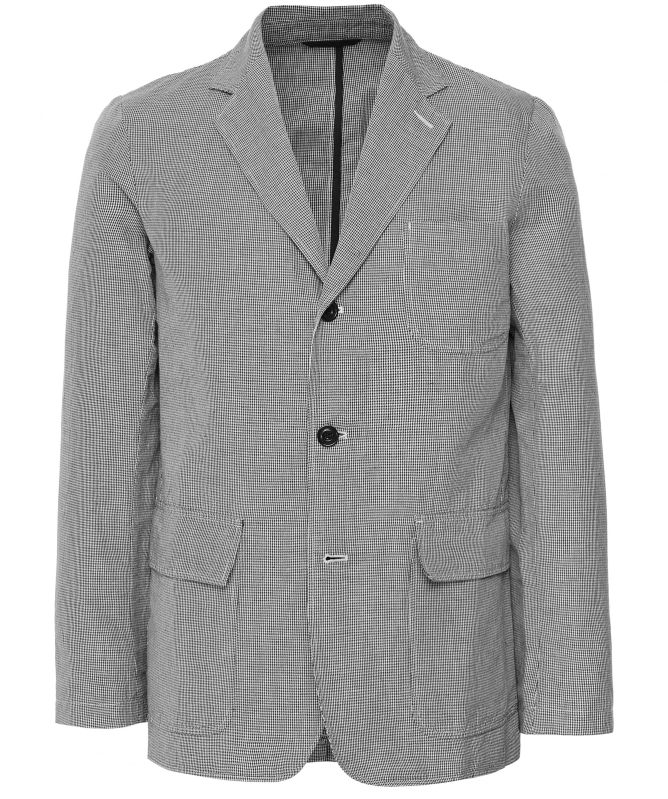 Hartford Cotton Linen Houndstooth Jetty Jacket