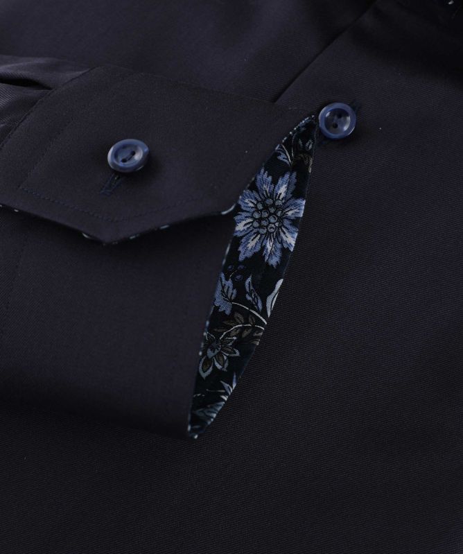 Eton Slim Fit Floral Trim Shirt