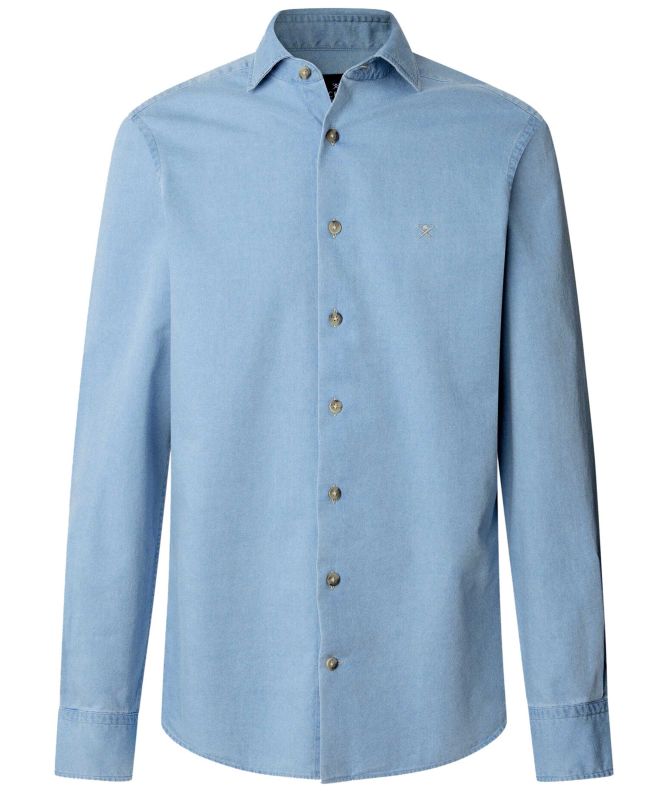 Hackett Tailored Light Wash Denim Shirt