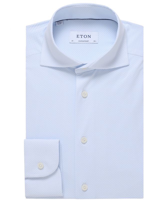 Eton Contemporary Fit Stretch Striped Shirt