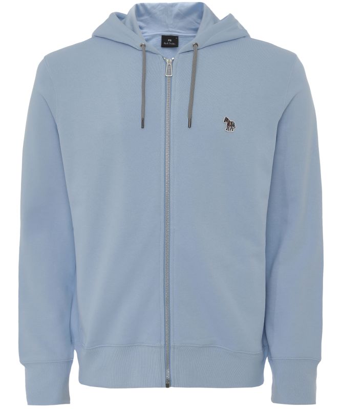 Paul Smith Cotton Zipper-Front Zebra Logo Hoodie