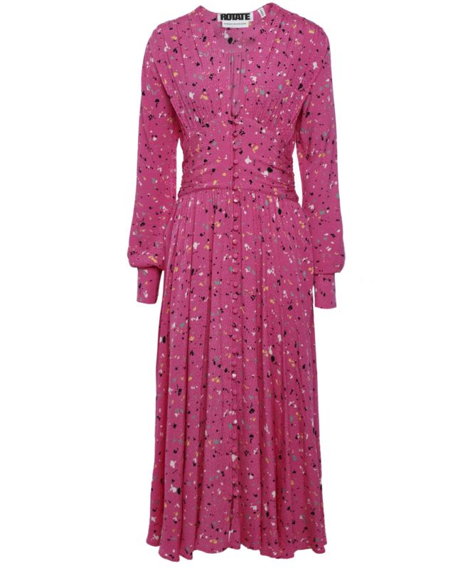ROTATE Tracy Printed Long Dress