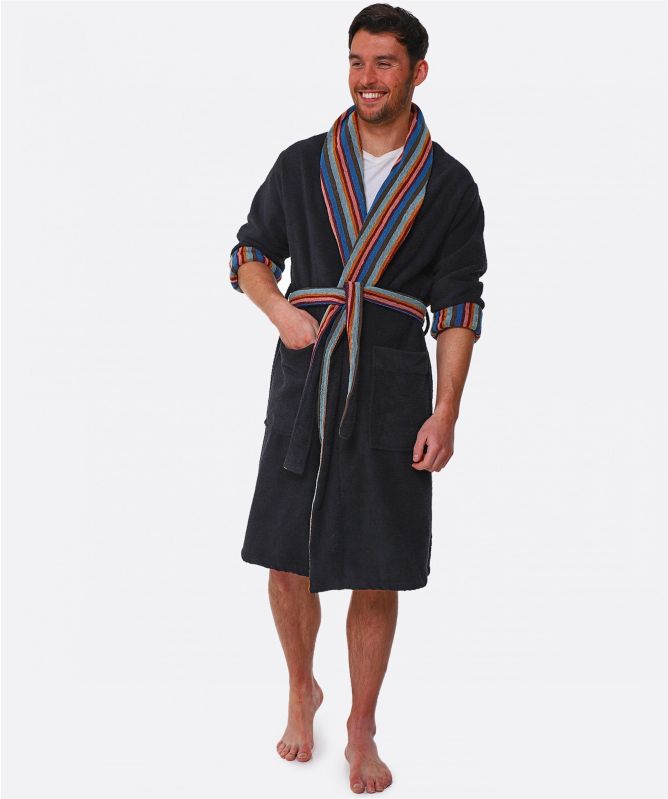 Paul Smith Artist Stripe Trim Dressing Gown