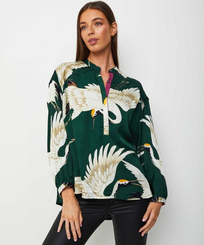 One Hundred Stars Stork Forest Darcy Shirt