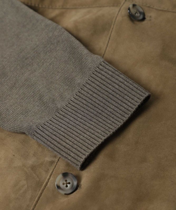 Jack Leathers Suede Knit Bomber Jacket