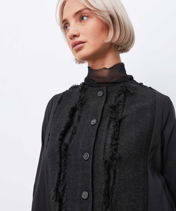Manesera Fringed Front Jacket