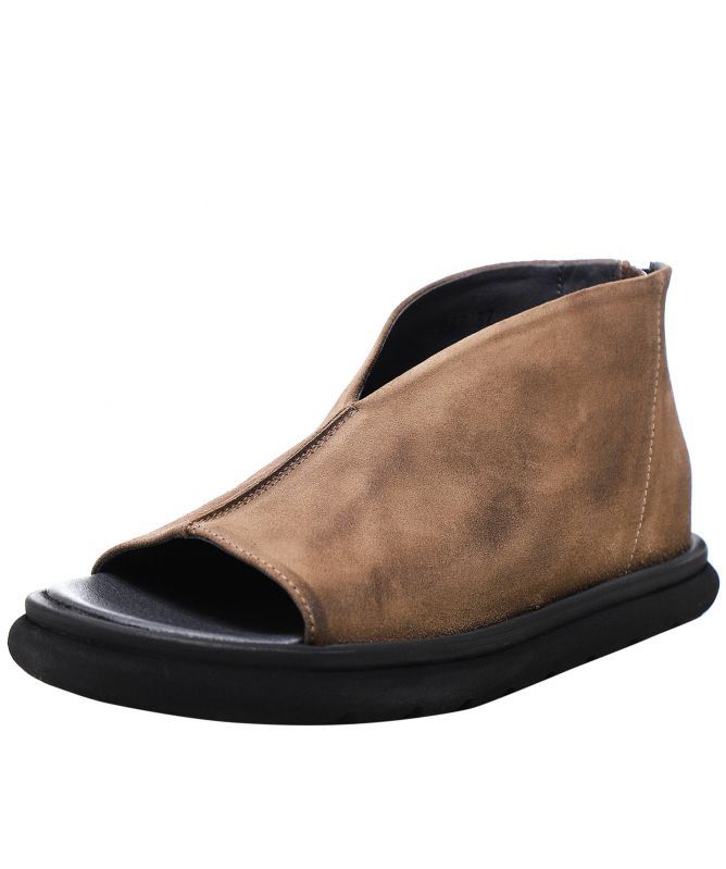 Lofina Flat Suede Open Toe Shoes