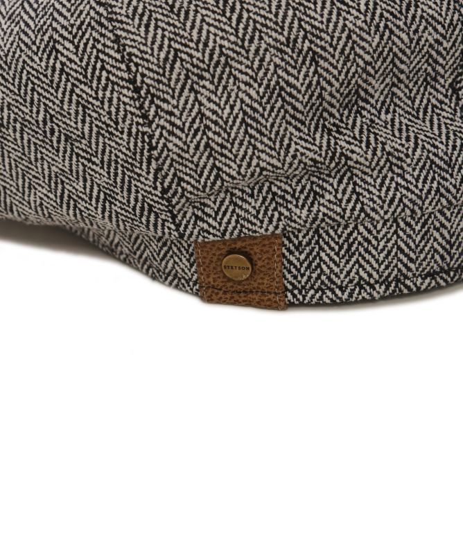 Stetson Silk Herringbone Hatteras Newsboy Cap