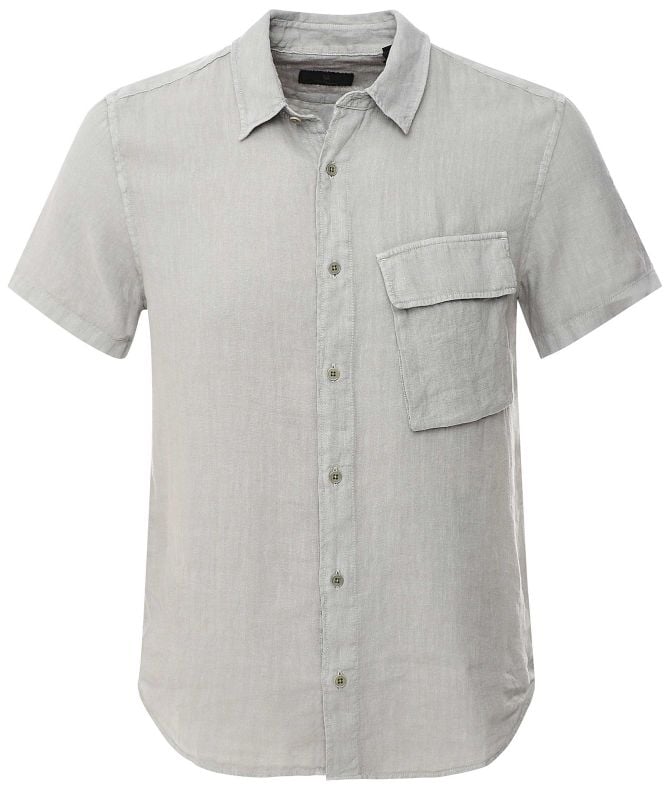 Belstaff Short Sleeve Linen Scale Shirt