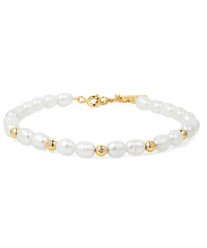 Ania Haie Pearl Cubic Zirconia Bezel Set Bracelet