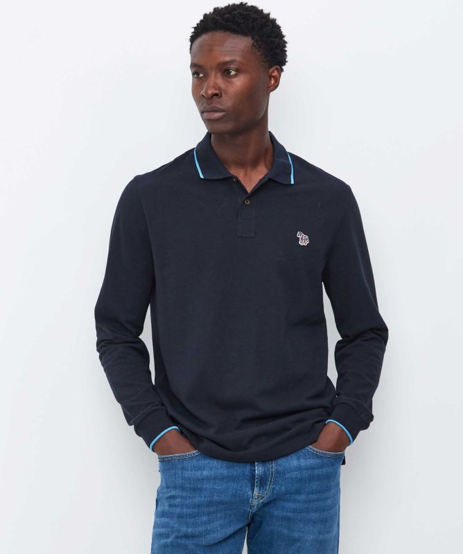 Paul Smith Long Sleeve Zebra Polo Shirt