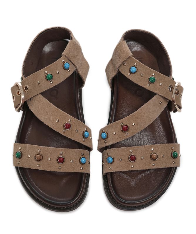 INUOVO Studded Strap Sandals