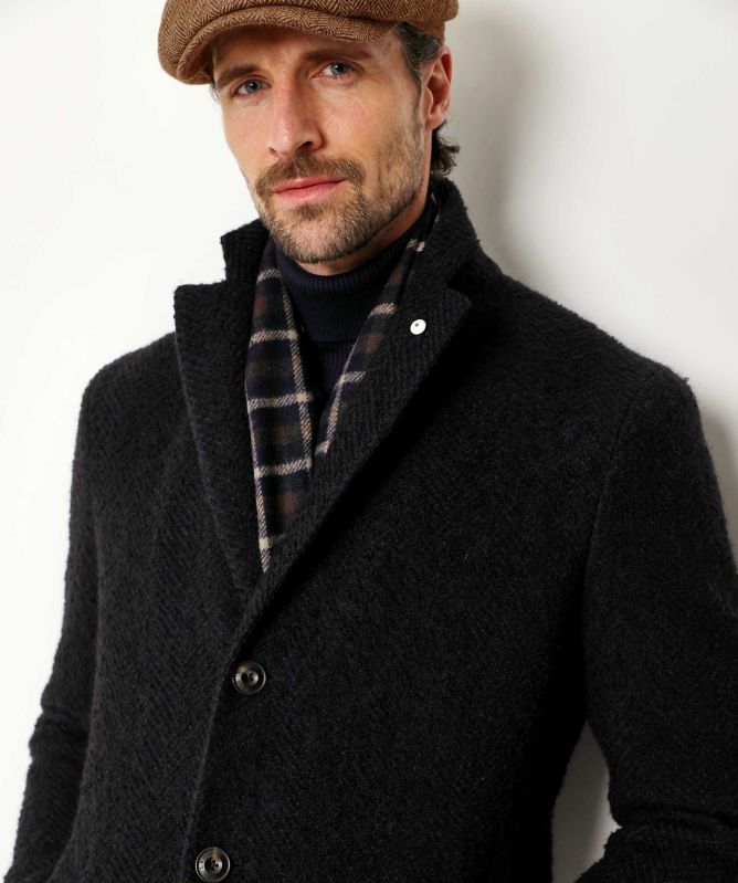 LBM 1911 Wool Herringbone Overcoat