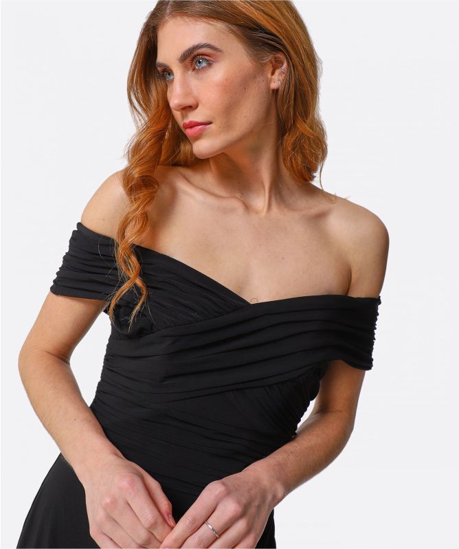 Self-Portrait Off Shoulder Midi Dress